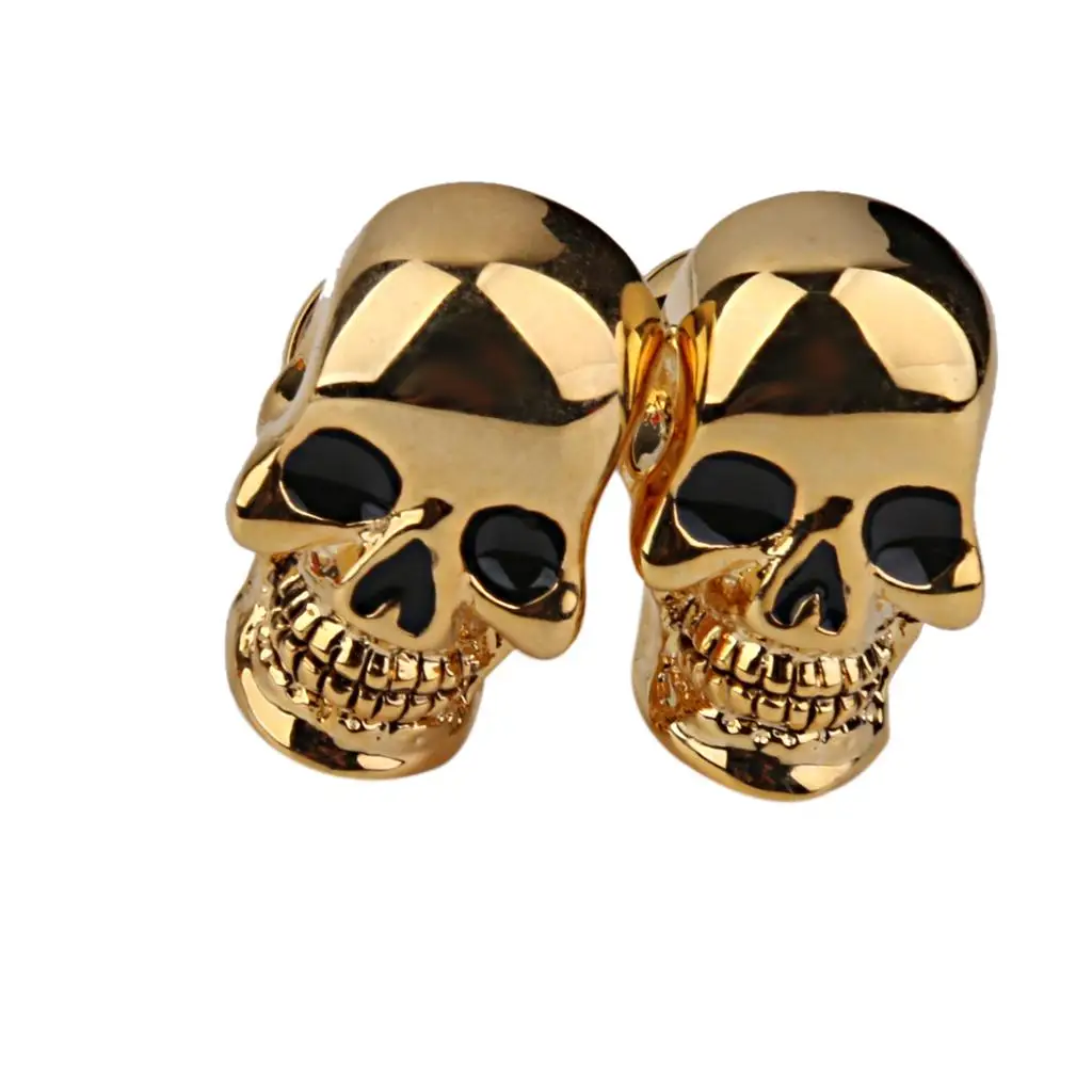High Quality Skull Cufflinks Copper Gold Original Shirt Accessories for Men’s Wedding Gift