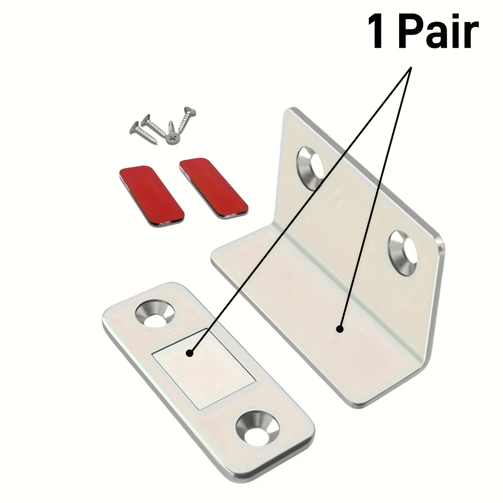 Ferme-porte magnétique fort, loquet magnétique pour meubles, armoire, placard, loquet Ultra auto-adh