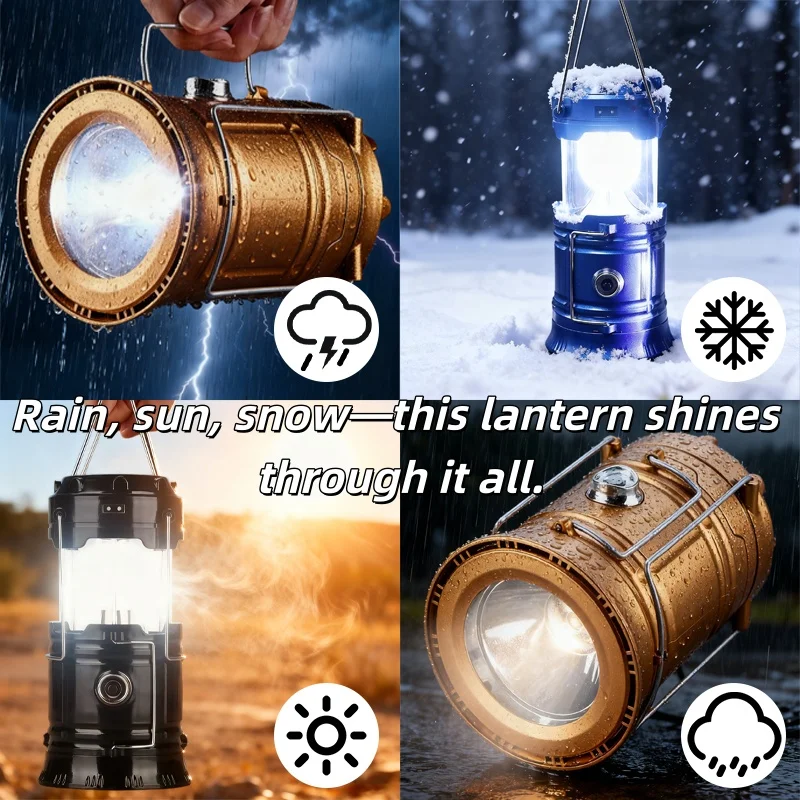 Solar LED Portable Tent Lamp 6