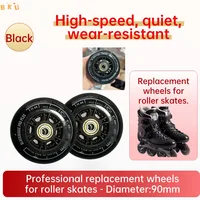 90mm (3.5") Replacement Wheels: High Elastic, Quiet, Wear-Resistant – For Skates, Luggage, Kids' Scooters 5