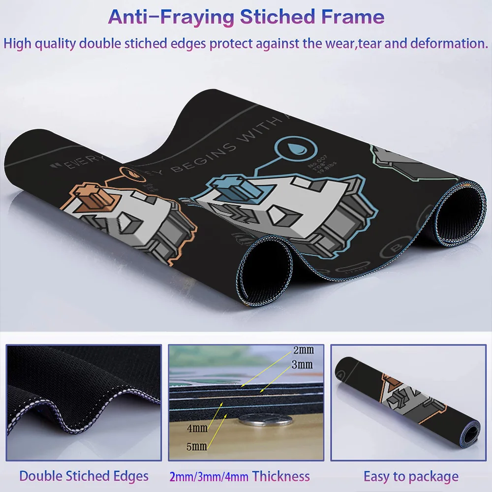 Laptop Office Tappetino per mouse in bianco e nero Tastiera meccanica Tappetino per mouse per computer Tappetino per mouse Accessori da gioco per tavolo artistico personalizzato