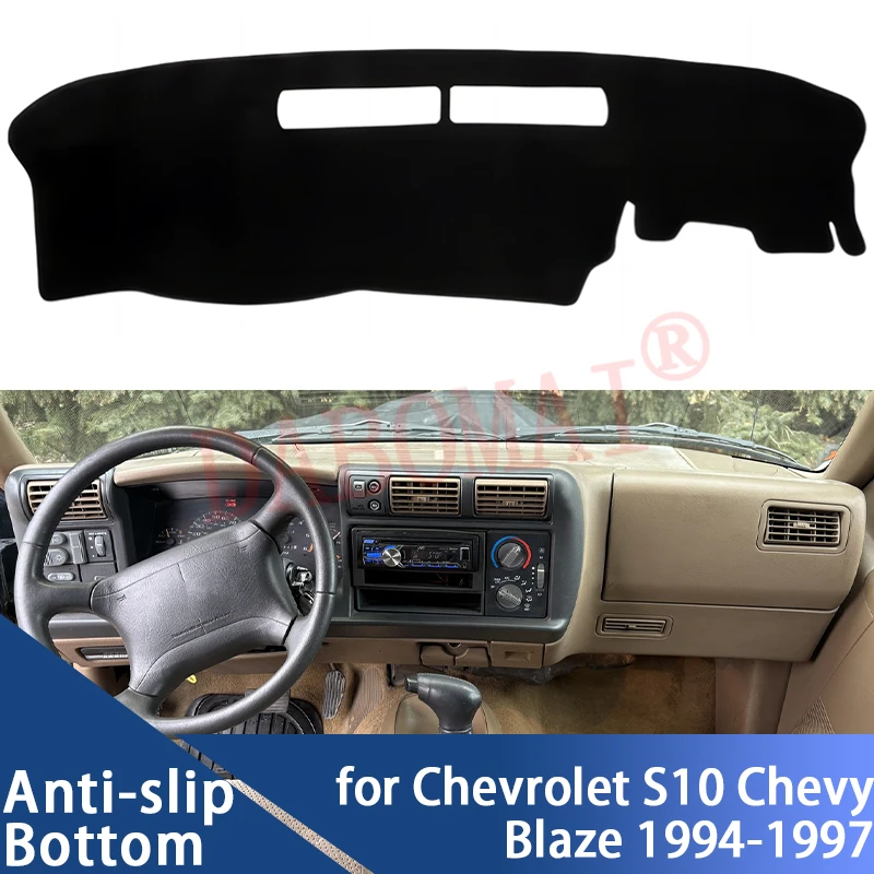 Capa de Painel para Chevrolet S10, Chevy Blaze, GMC Jimmy Sonoma 1994-1997, Tapete Protetor de Painel, Protetor Solar, Almofada