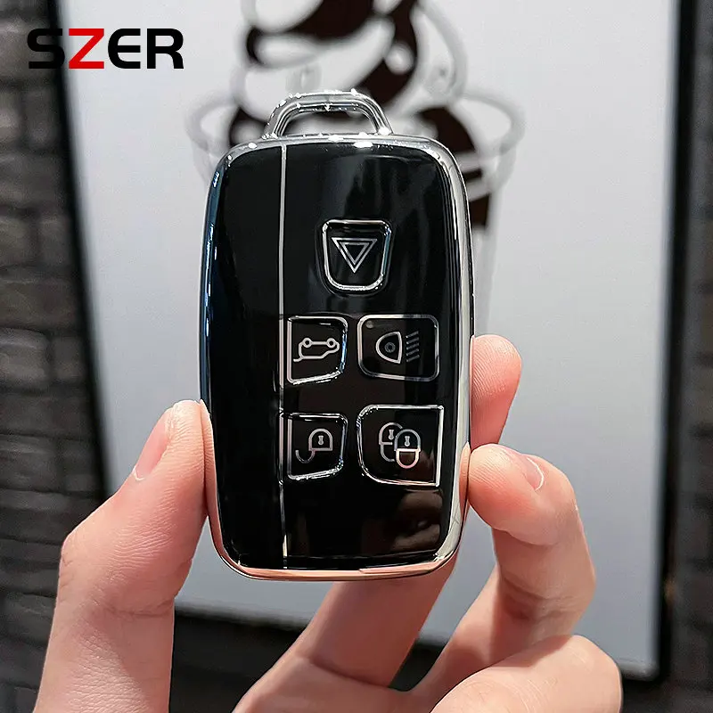 TPU Car Remote Key Case Cover Shell For Land Rover Range Rover Sport Evoque Freelander Velar Discovery 4 Jaguar XE XJ XF Guitar