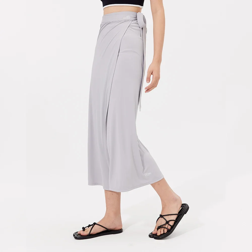 OhSunny Swimwear Bikini Cover Up Sun Protection UPF50+ Breathable Beach Skirt Sarong Pareo Summer Beachwear One Piece Tie Skirts