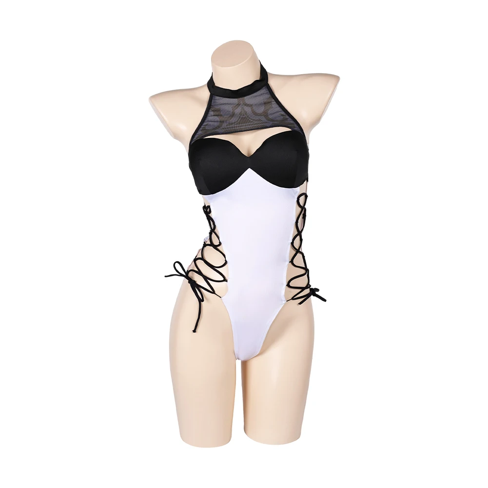 No2 Type B Bikini Swimsuit Cosplay Swimwear Game NieR:Automata Ver1.1a Costume Jumpsuit Outfits Halloween Carnival Party Suit