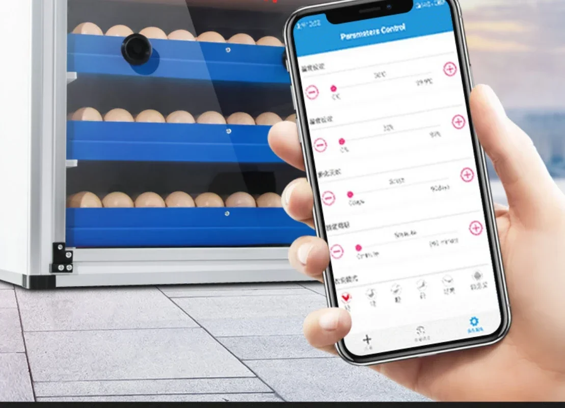 Inkubatory średniej wielkości 110V/220V, domowe, w pełni automatyczne, inteligentne inkubatory do hodowli na dużą skalę, maszyny do wylęgu.