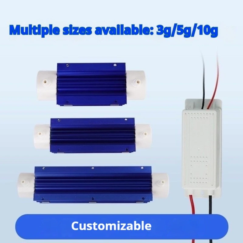 3G 5G 10G الكوارتز أنبوب التعقيم تطهير مولد أوزون عدة معالجة مياه الشرب مولد الأوزون لتنقية المياه الهواء