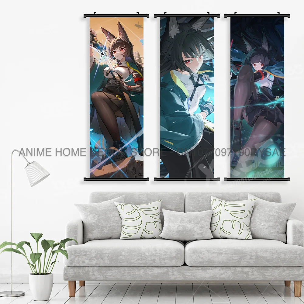 Zenless Zone Zero Game Poster Hoshimi Miyabi Figures Canvas Print