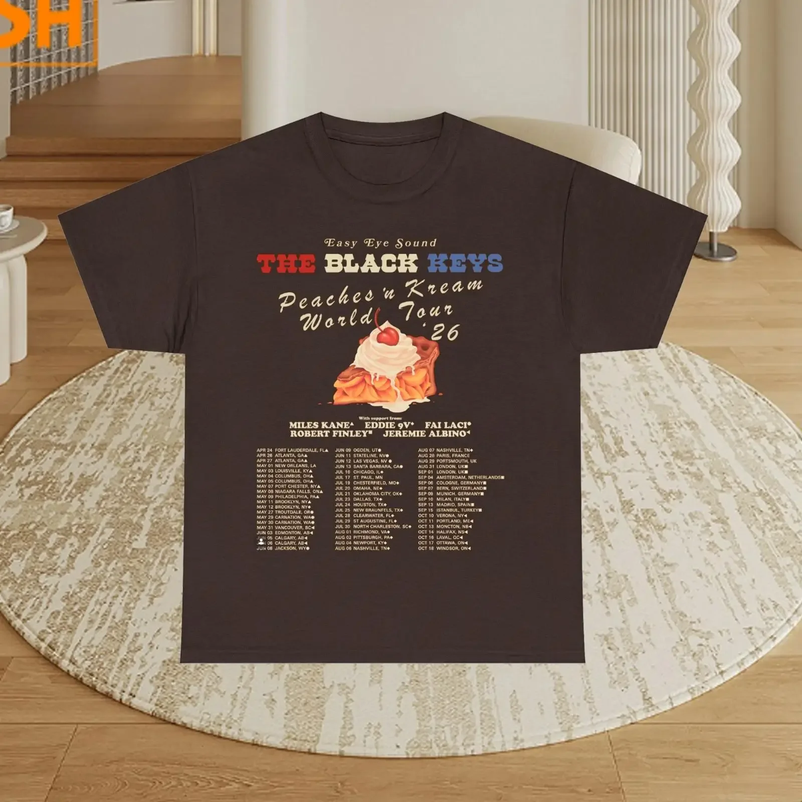 The Black Keys Tour Peaches 'N Kream World '26 T Shirt S 5XL TH417 vintage Washed Top For Everyday Wear Stylish Unisex
