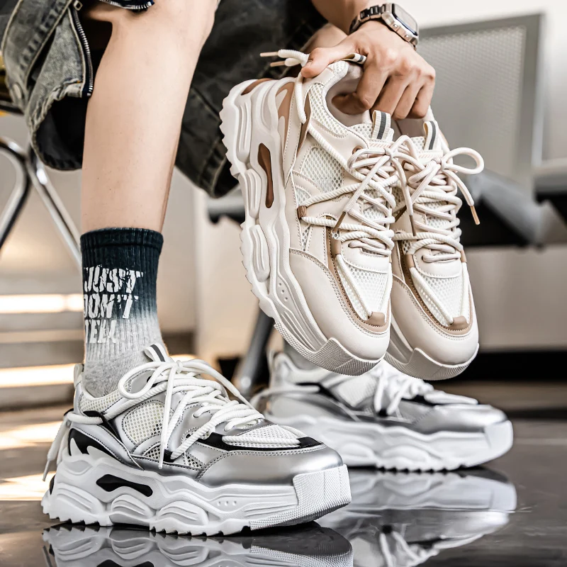 

Men's Shoes 2025 New Autumn Trendy Brand Torre Men's Thick Sole Increased Casual Flow Reflective Sports Running Trendy Shoes