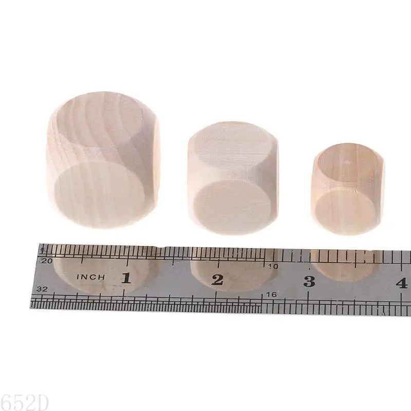 

652d 5pcs Маленький пустой простые деревянные кубики.