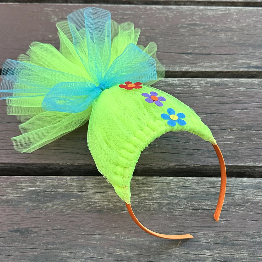 Halloween Magic Elf Cosplay Headband Princess Poppy Trolls Hair Hoop Performanc Birthday Party Hair Accessories