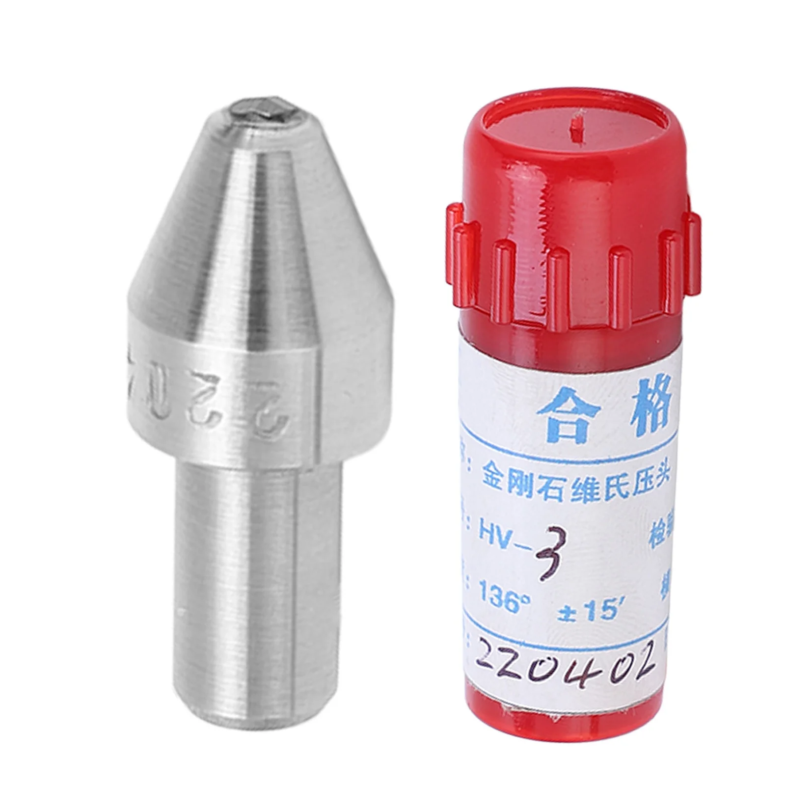 Vickers Hardness Tester Indenter 136 Degree Accurate Super Hard Alloy Steel Diamond Indenter Penetrator with Storage Box