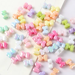 10pcs UV Pastel Colors Cute Bow Acrylic Plastic Jewelry Beads for DIY Bracelet Necklace Bag Chain Pens Phone Chian Accessories