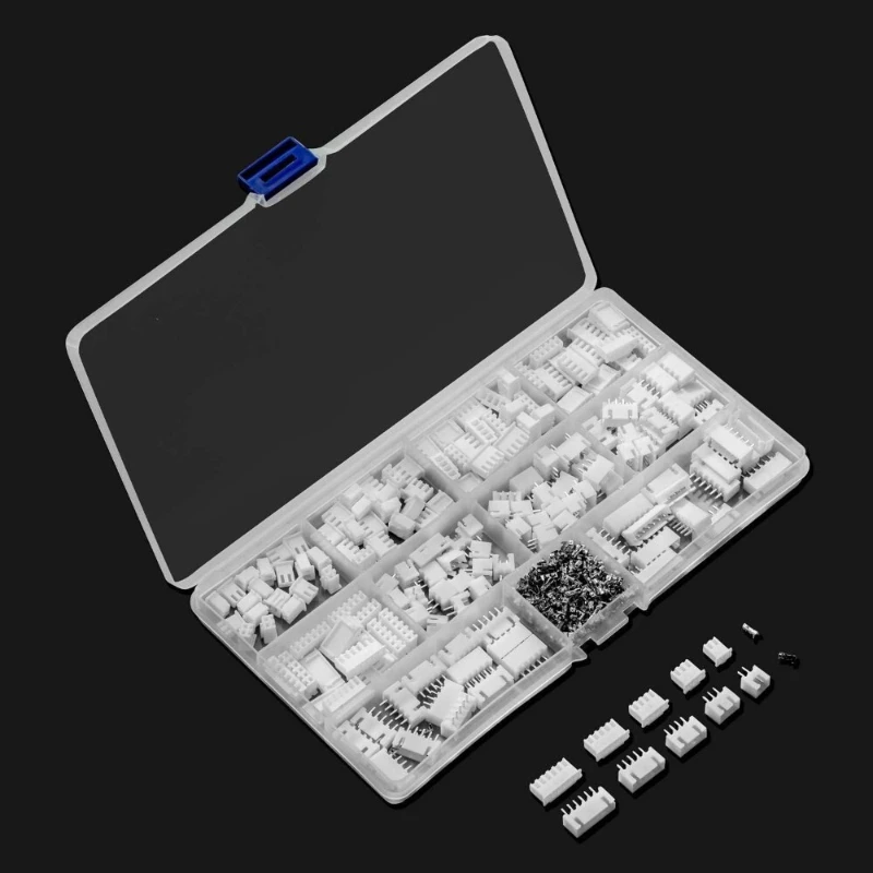500pcs 2.54mm 2/3/4/5/6 Pin Housing Male Female JST-XH Pin Head Connector Adapter Cable Connector Socket Kit