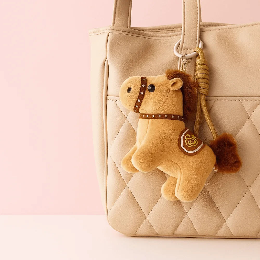 Colgante de muñeco de poni Steed, muñeco de mascota de peluche, llavero de caballo de peluche, colgante esponjoso para mochila, figura de poni del zodíaco, decoración para el hogar