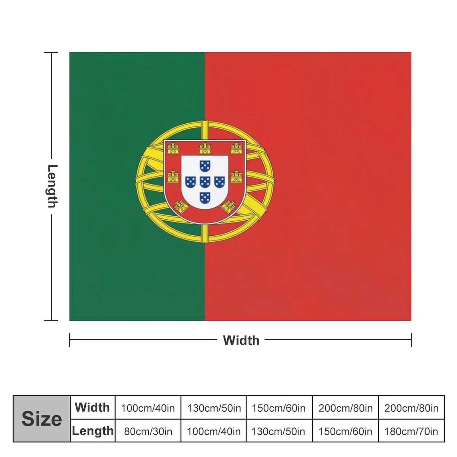 Portugal flag. European countries Throw Blanket for winter Weighted Luxury Thicken for sofa Blankets