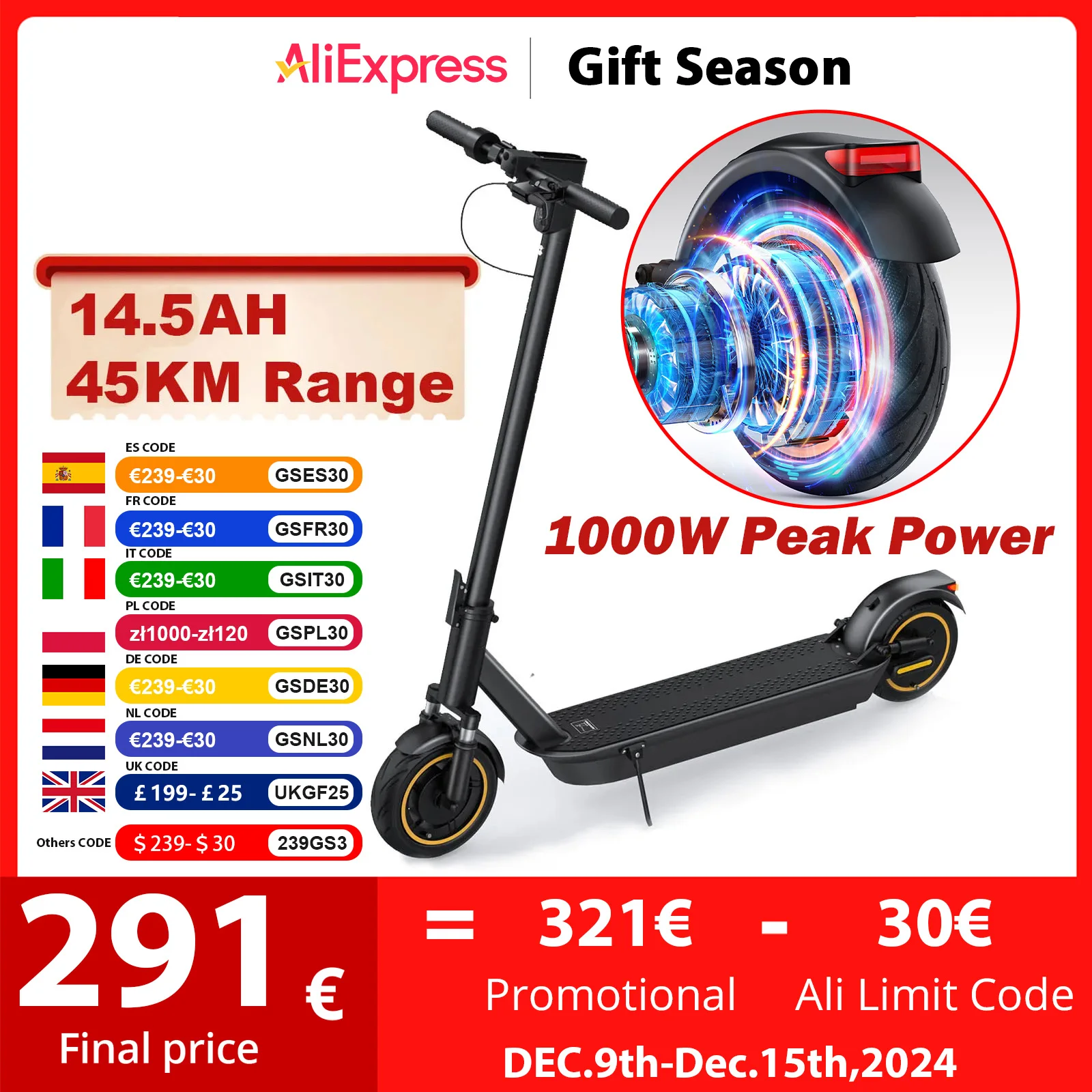 AOVOPRO ESMax 14.5AH skuter elektryczny 35 KM/H 1000W inteligentnym skuter elektryczny dla dorosłych 10 Cal składany Escooter z maksymalnym