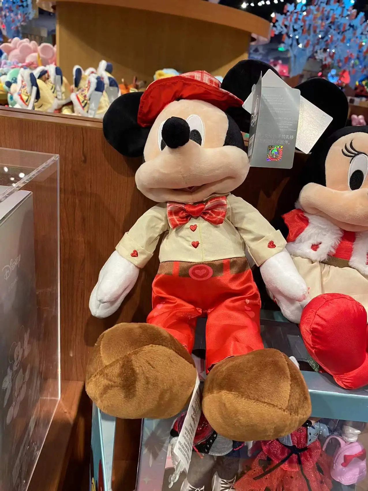 Oryginalna pluszowa lalka Disney 2022, walentynkowa, Mickey Minnie, prezent urodzinowy dla dziecka