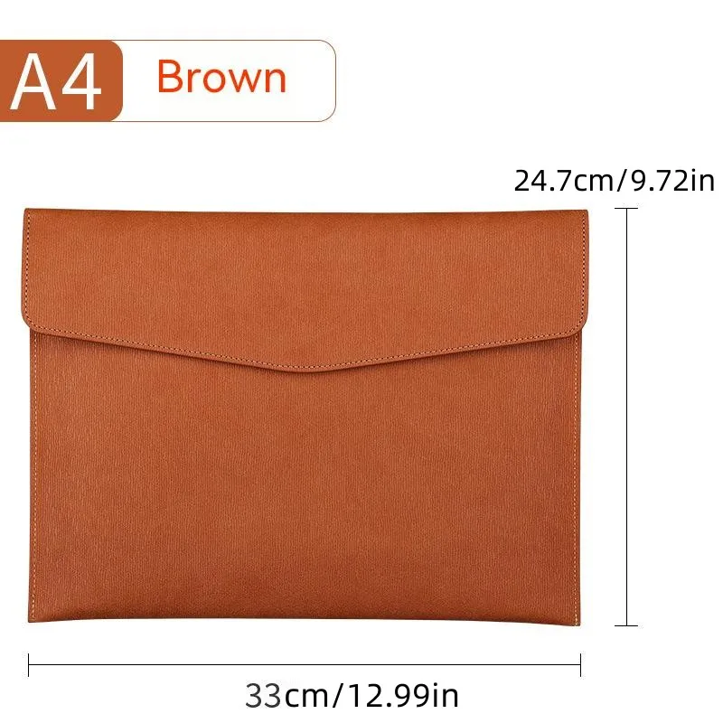 A4 File Information Bag Large Capacity Magnetic Buckle Simple Waterproof Business Office Storage