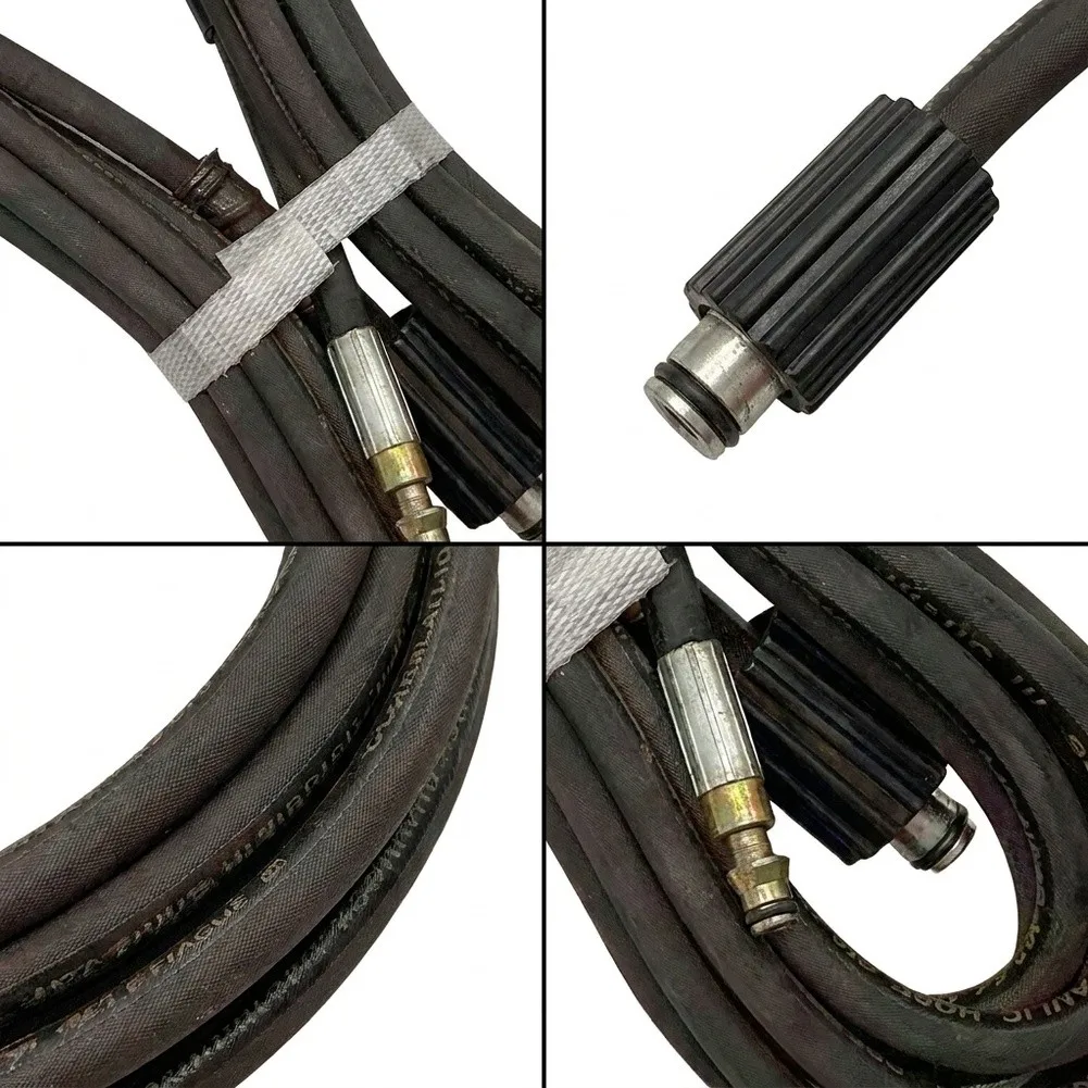 Black 7M High Pressure Hose Reinforced Tube For Car Wash Machine Water Pipe Cleaning Tool Flexible Garden Washing Equipment