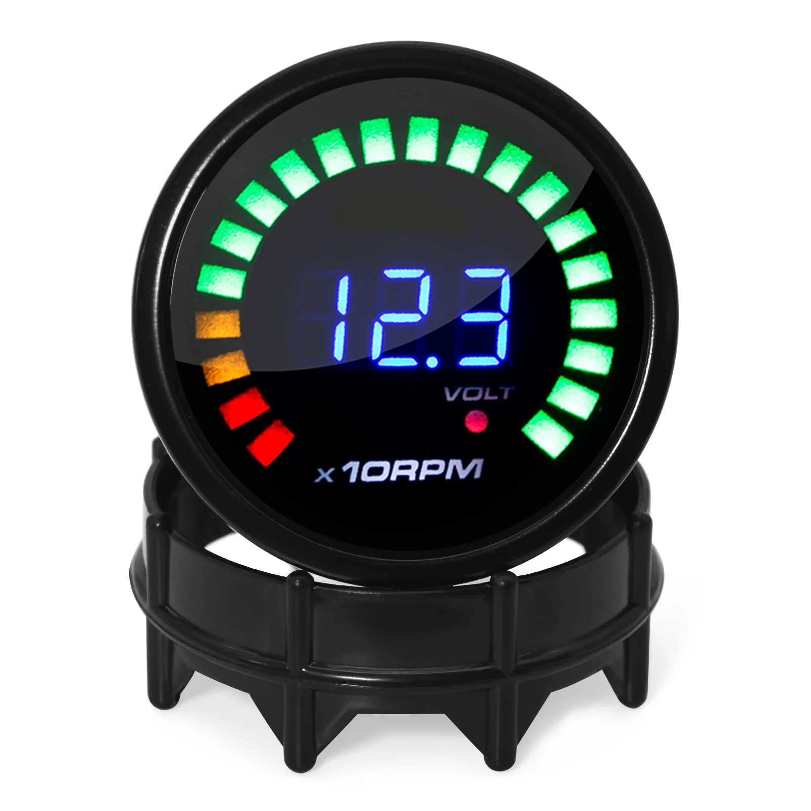 52mm Digital Car Tachometer RPM Meter For 4/6/8 Cylinder 12V Car Tach gauge Analog 20 LED Tacho Rev Counter Gauge Black Shell