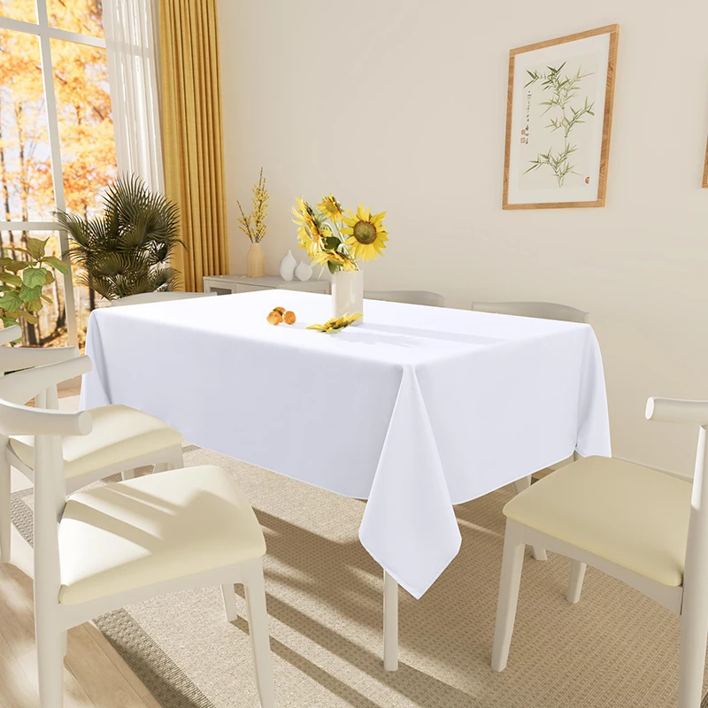 Homaxy Washable Tablecloth Water Repellent Tablecloth Wipeable Polyester Stain-Resistant Easy Care Tablecloths For Kitchen Party