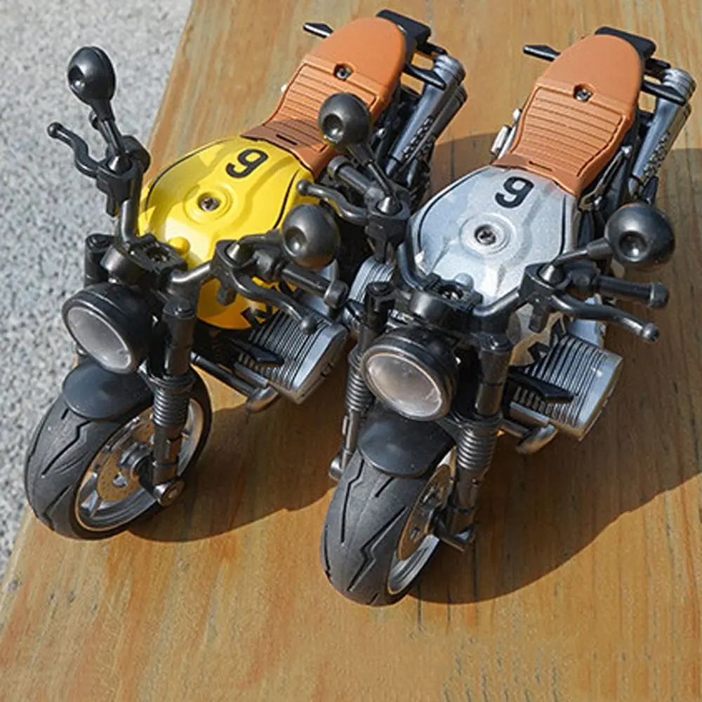 Juguete para niños, modelo de motocicleta con sonido y luz, vehículo de aleación de Metal, motocicleta de juguete 1:12, motocicleta fundida extraíble para niños