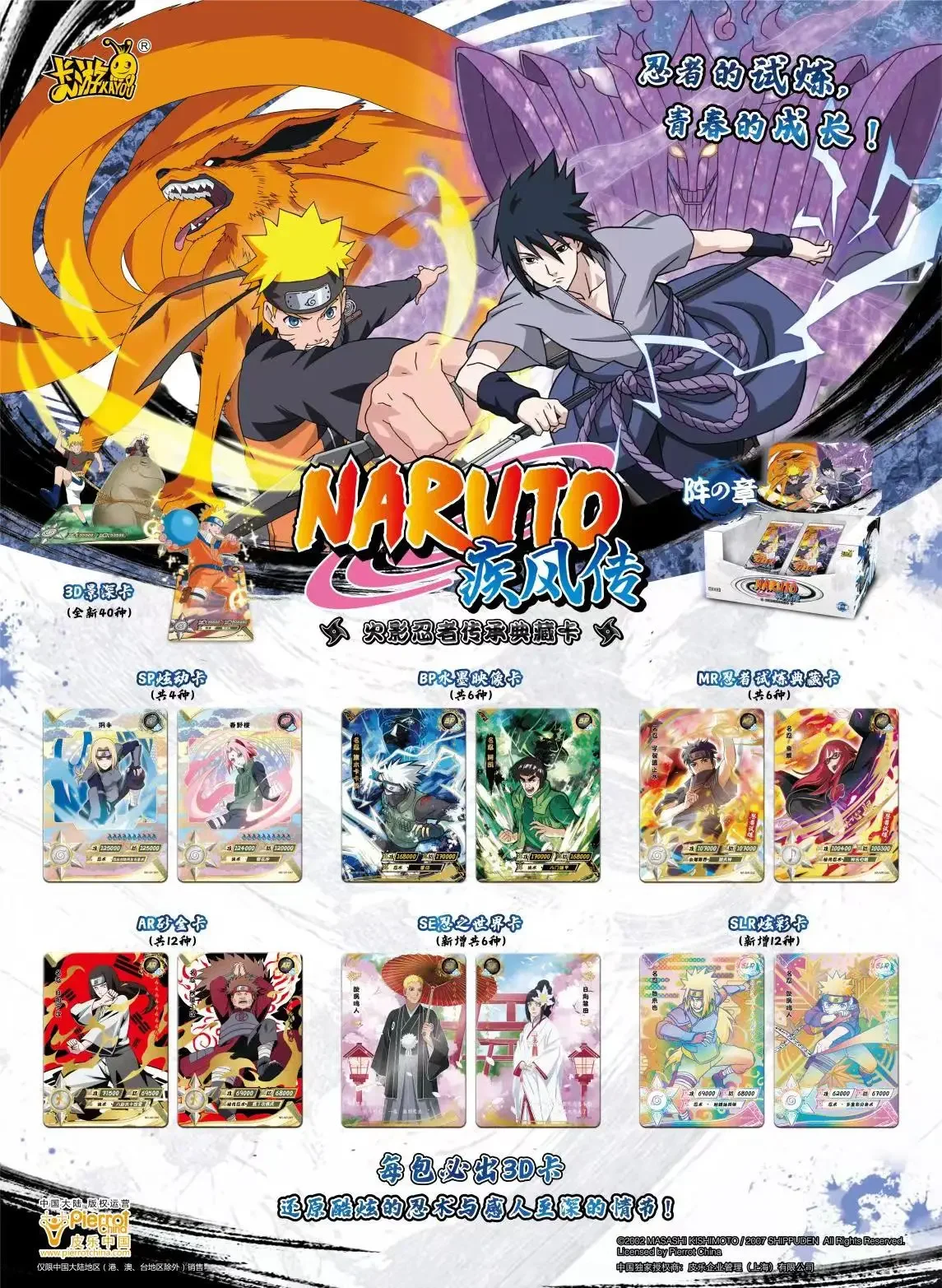 KAYOU Genuine Naruto Card Complete Collection Series Collection Card Fight Chapter Pro Chapter Childrens Toy Game Card Gift