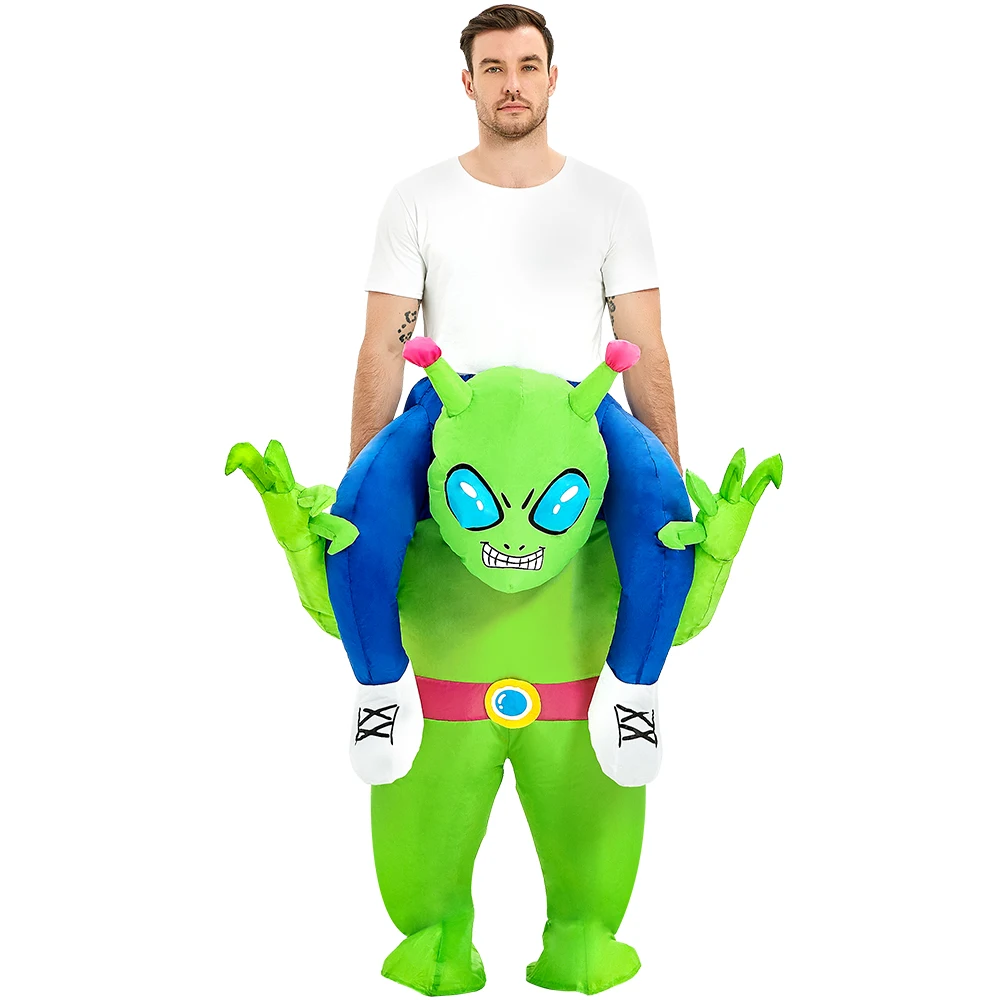 Adult Kids ET Alien Inflatable Costume Funny Fancy Astronaut Cosplay Costume for Halloween Purim Spaceman Inflatable Suits