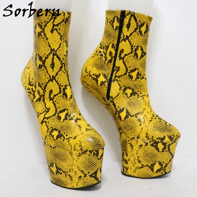 Sorbern Bdsm stivali con tacco a spillo per donna Lady Gaga stivaletti Cosplay crossdress Dominatrix Unisex Heelless scarpe da ballerino esotiche