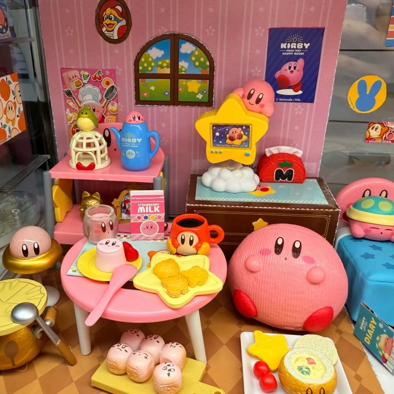 

Genuine Re-Ment Chubby Kirby The Happy Room Happy Room Figure Blind Box Anime Collectible Desktop Decor Ornament Toy Gift