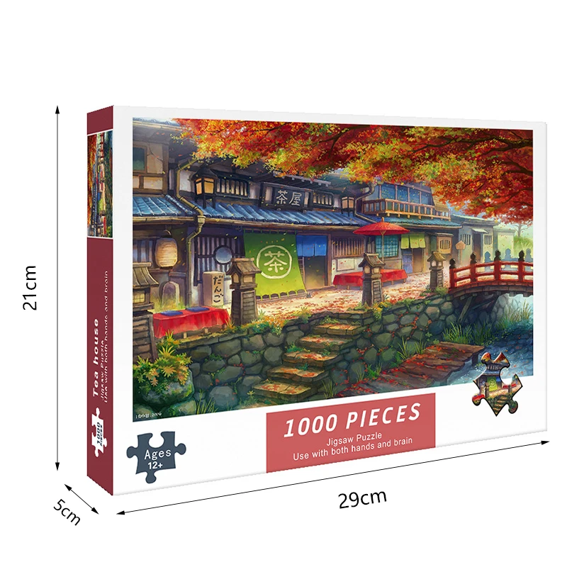 Adulto 1000pcs Puzzle Tea House regalo di natale ad alta difficoltà decompressione ragazza giocattoli educativi regalo di compleanno giochi da tavolo