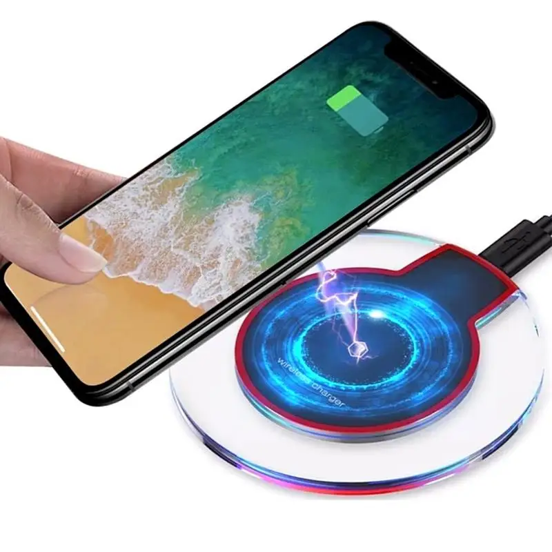Cell Phone Wireless Charger Crystal Fast Charging Charger Station Hard Acrylic Compact Magnetic Charger For Stable Performance