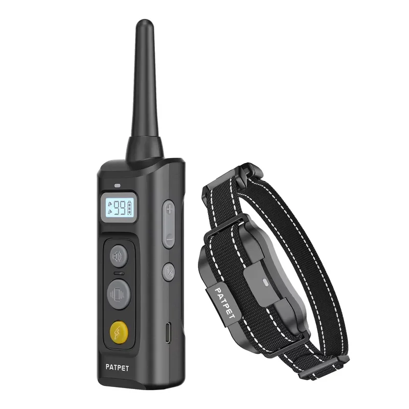 for PATPET Electronic Bark Collar Dog Training 2026 Cheapest Wired Shock Training Collar Rechargeable with Remote Control