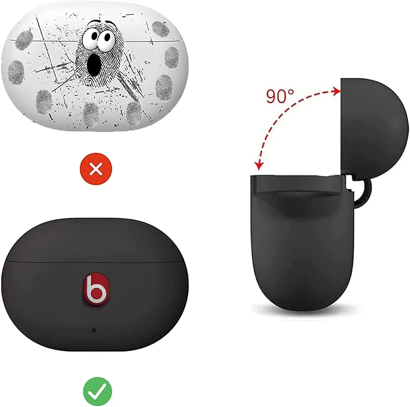 حافظة لهاتف Beats Studio Buds 2021 من السيليكون الناعم لحماية براعم الفتحات ملحقات سماعة الأذن مع سلسلة مفاتيح لبراعم الاستوديو