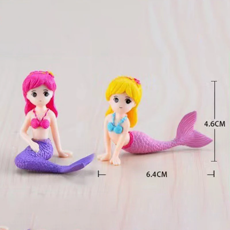 Aquariums Mermaids Decorations Floating Plastic Figurine Hand Coloring Small Accessories for All Kinds of Fish Tanks