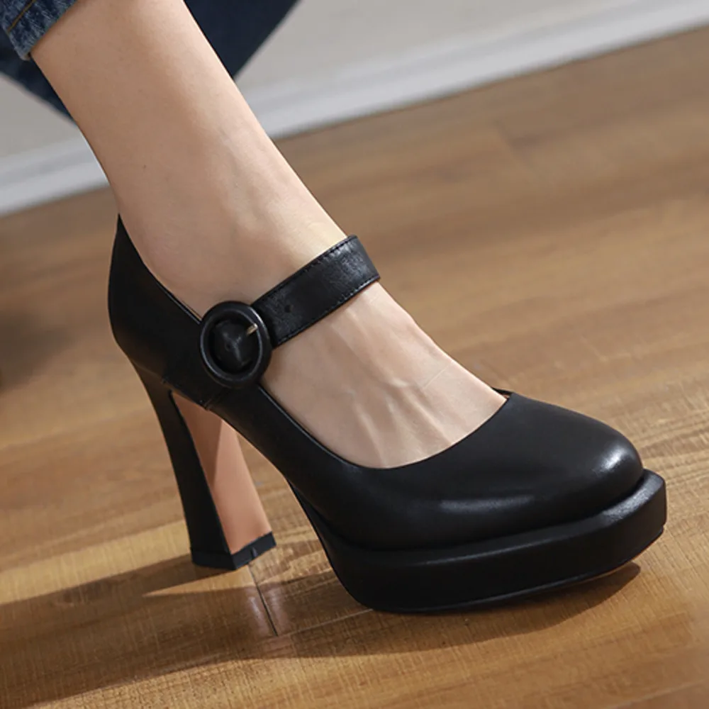 

Fashion Outdoor Woman Heels Quality For Women's shoes genuine leather Pumps Ladies Shoes High Quality Trend