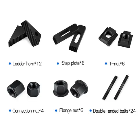 HLTNC 58 पीस M10 टी-स्लॉट क्लैंप किट, मल्टी फंक्शन कम्बाइंड प्रेस प्लेट और कठोर आयरन पैड के साथ CNC मिलिंग मशीन लेथ के लिए 6 best sales मिलिंग क्लैंप सेट - №6