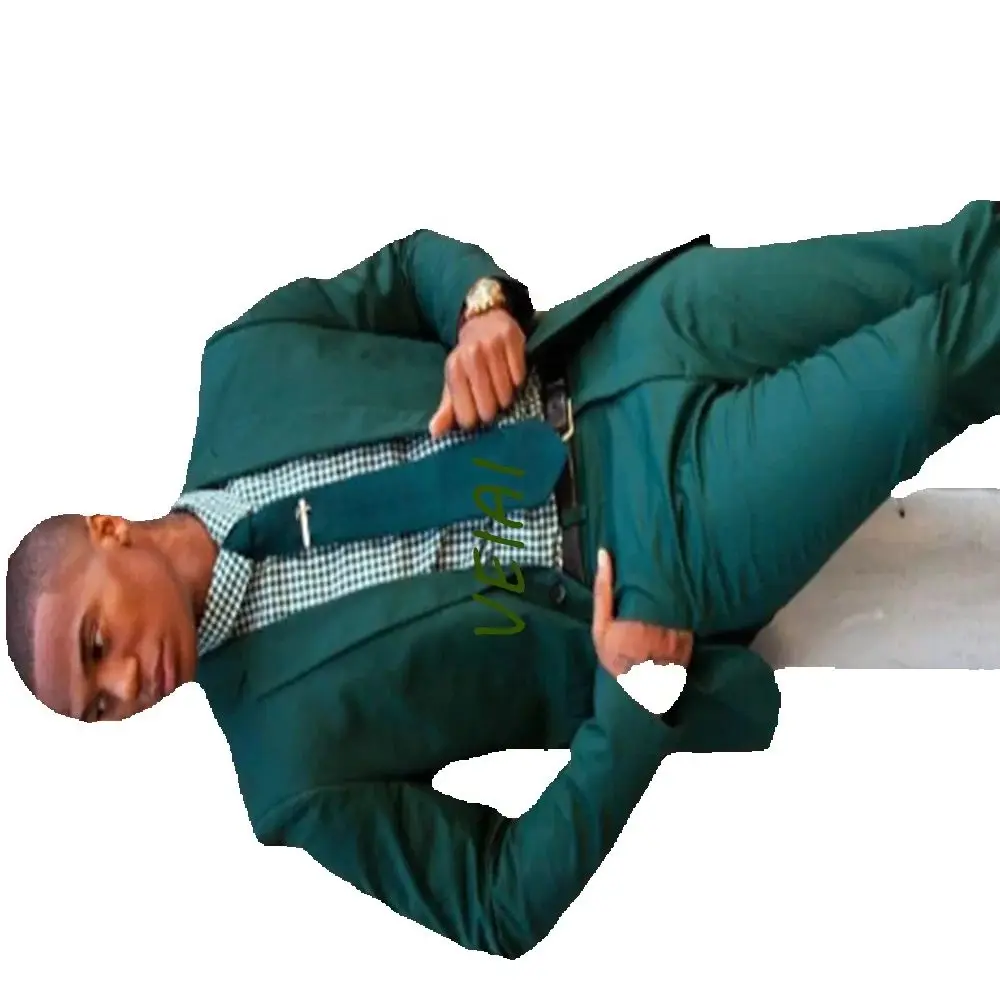 

CustomizedGreen Notch Lapel tuxedos groom wedding men suits mens wedding suits tuxedo costumes de smoking pour hommes men(Jacket