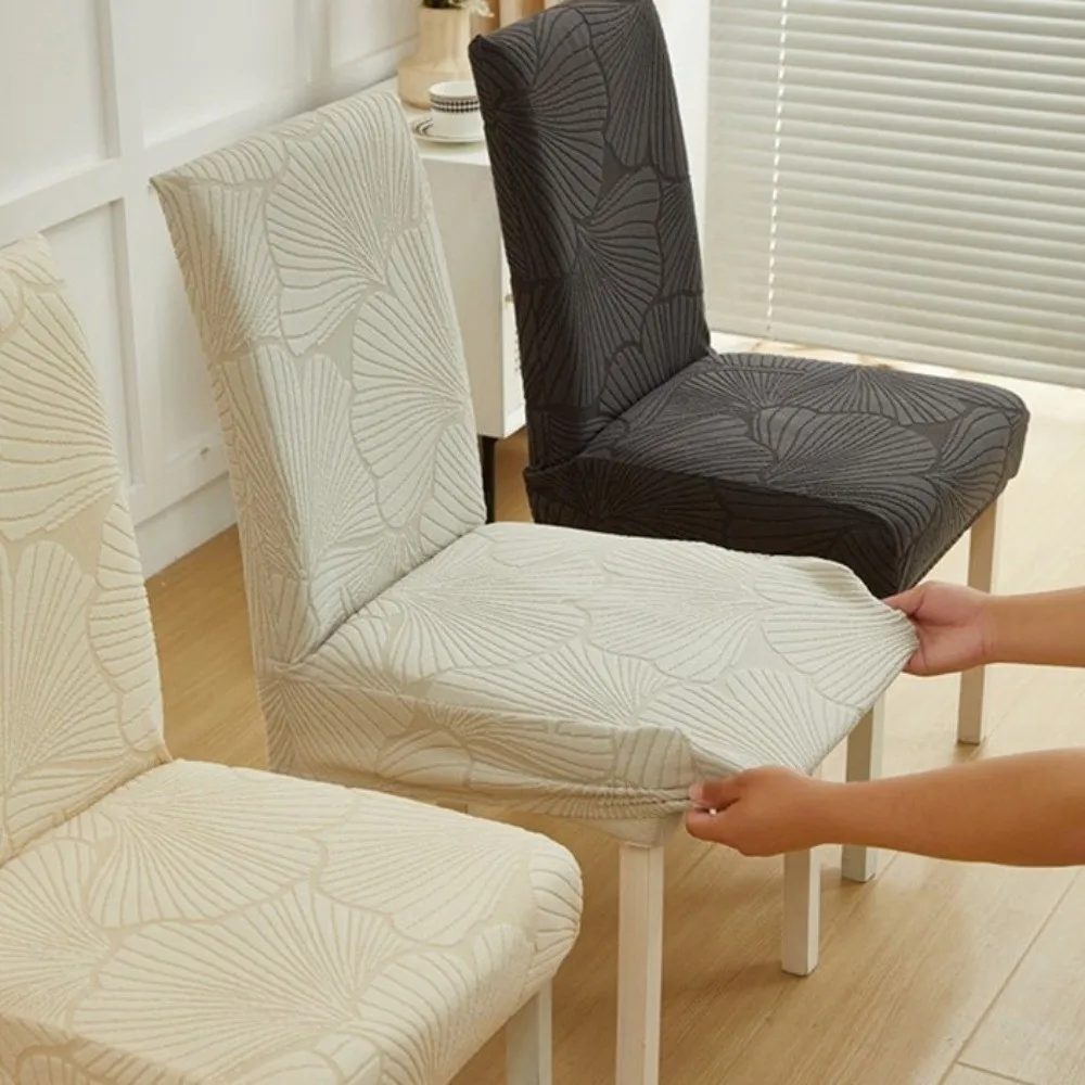 High Back Dining Chair Cover Elastic Spandex Slipcover Jacquard Chair Cover Stretch Jacquard Stretch Chair Cover Dining Room