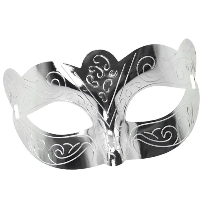 39BB Metallic Masquerade Mask Half Face Halloween Eye Mask for Men Women Halloween Wedding Masquerade Costume Accessories