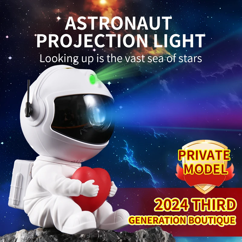 Galaxy Star Projector LED Night Light Starry Sky Astronaut Porjectors Lamp For Decoration Bedroom Home Decorative Children Gifts