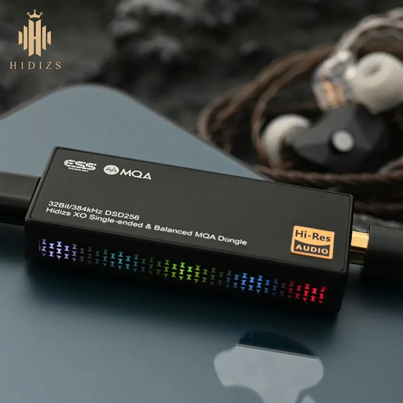 

Hidizs XO HIFI USB-C Dac Hi-Res Audio HiFi Converter Single-ended 3.5mm & Balanced 2.5mm MQA Dongle With RGB LED Light Converter