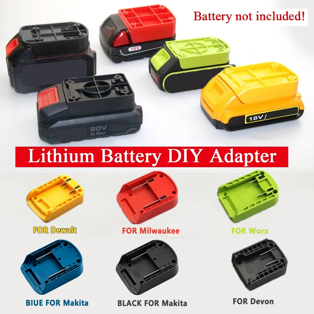 

DIY Adapter Converter Base Charging Head Shell For Makita For DeWalt For WORX For Milwaukee For Devon18V Battery Connector
