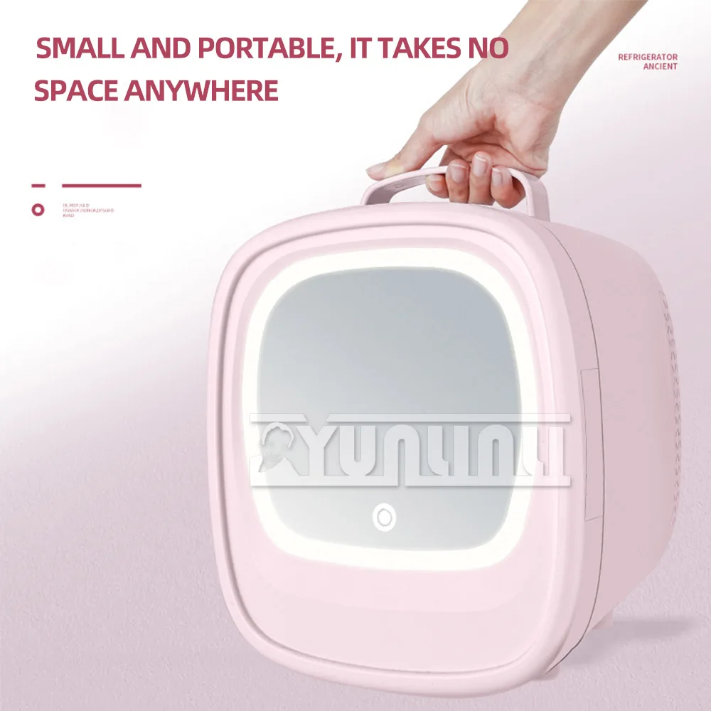 Household Mini Refrigerator Car Refrigerator Cosmetic With Lights Makeup Mirrors Multifunctional Insulation Boxes Frigoriferi