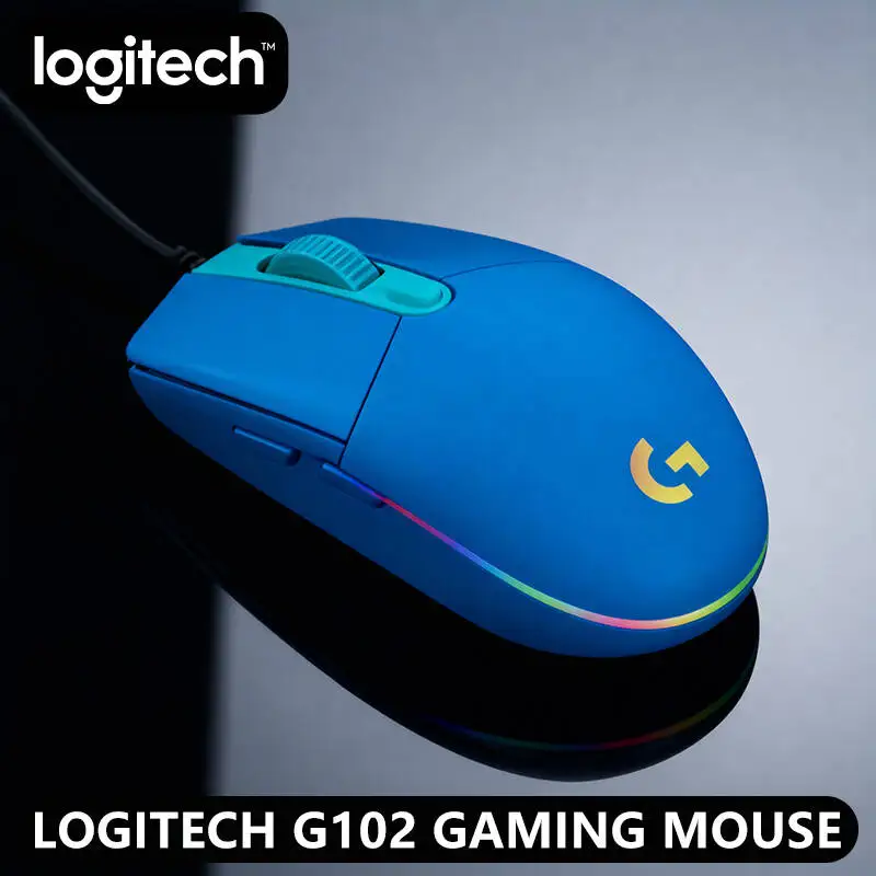 

Игровая мышь Logitech G102, проводная, с регулируемым разрешением, RGB-подсветкой, 6 программируемых кнопок, точное отслеживание, профессиональная бесшумная мышь для киберспорта