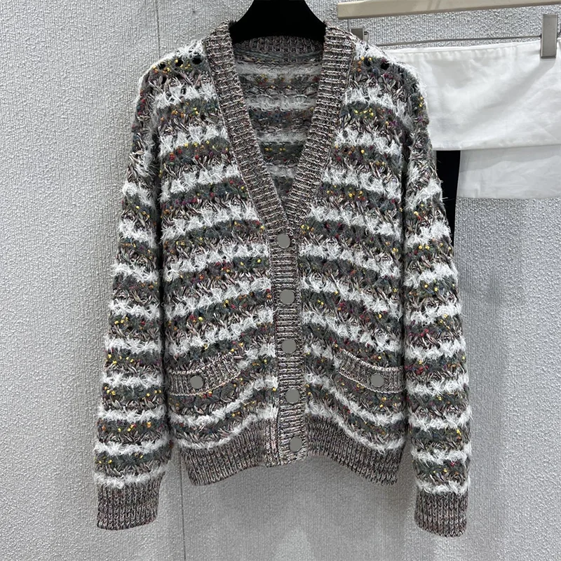 

Высококачественный женский мягкий и уютный свитер в винтажном стиле со шнуровкой на спине, осенний кардиган с v-образным вырезом 2592498