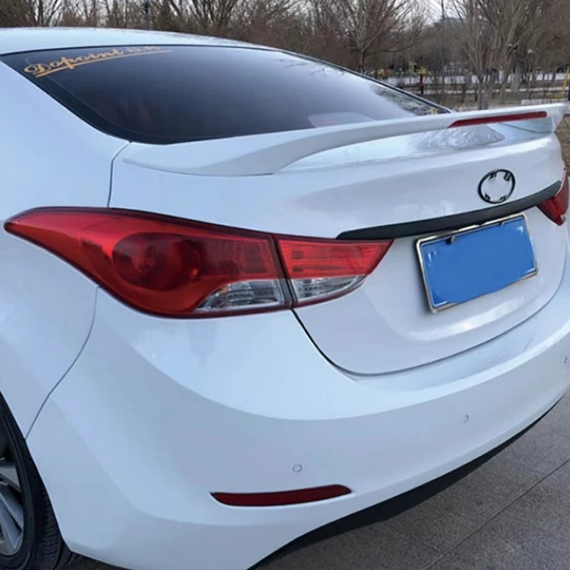 For modern Elantra spoiler 2012 13 14 15 with LED lights, high-quality material ABS, rear trunk, car fender accessories body kit