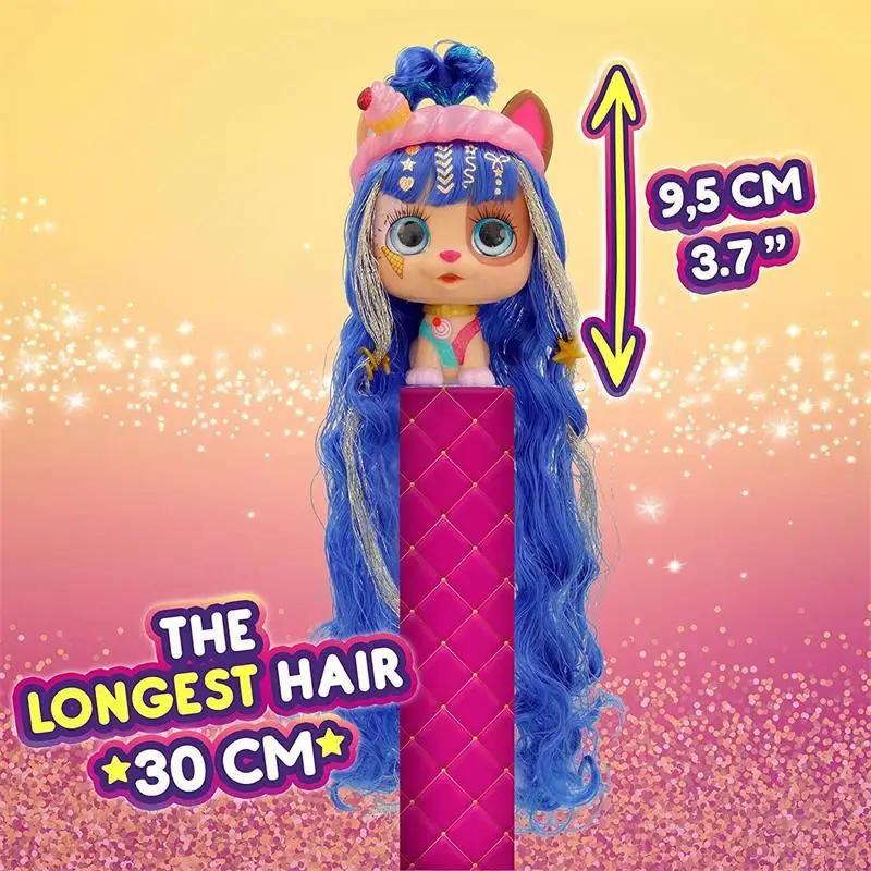 I Love Vip Pets Hairdressing Doll Pet Dog Poodle Surprise Blind Box Mousse Bottle Braided Hair Female Girls And Children Toy